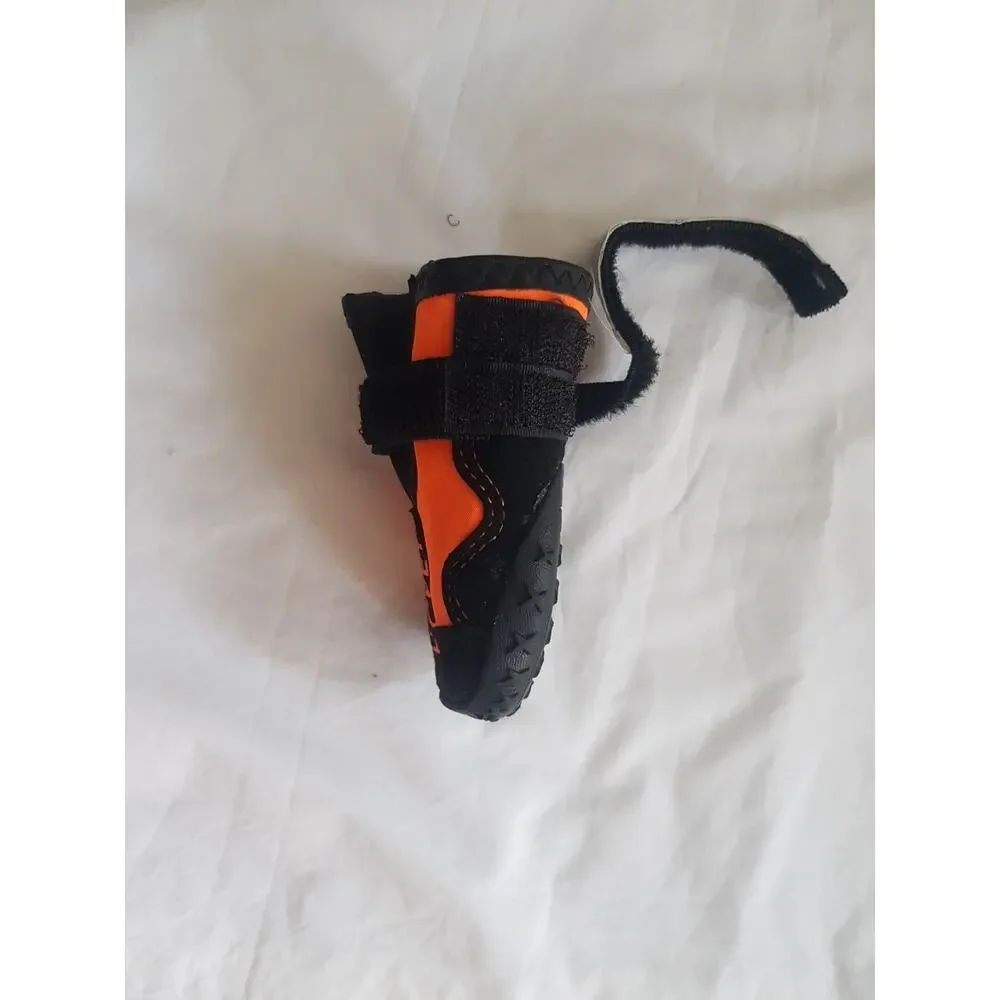 Hcpet Dog Boots Breathable Dog Shoes, Waterproof Dog Bootie SIZE 2 Black Orange